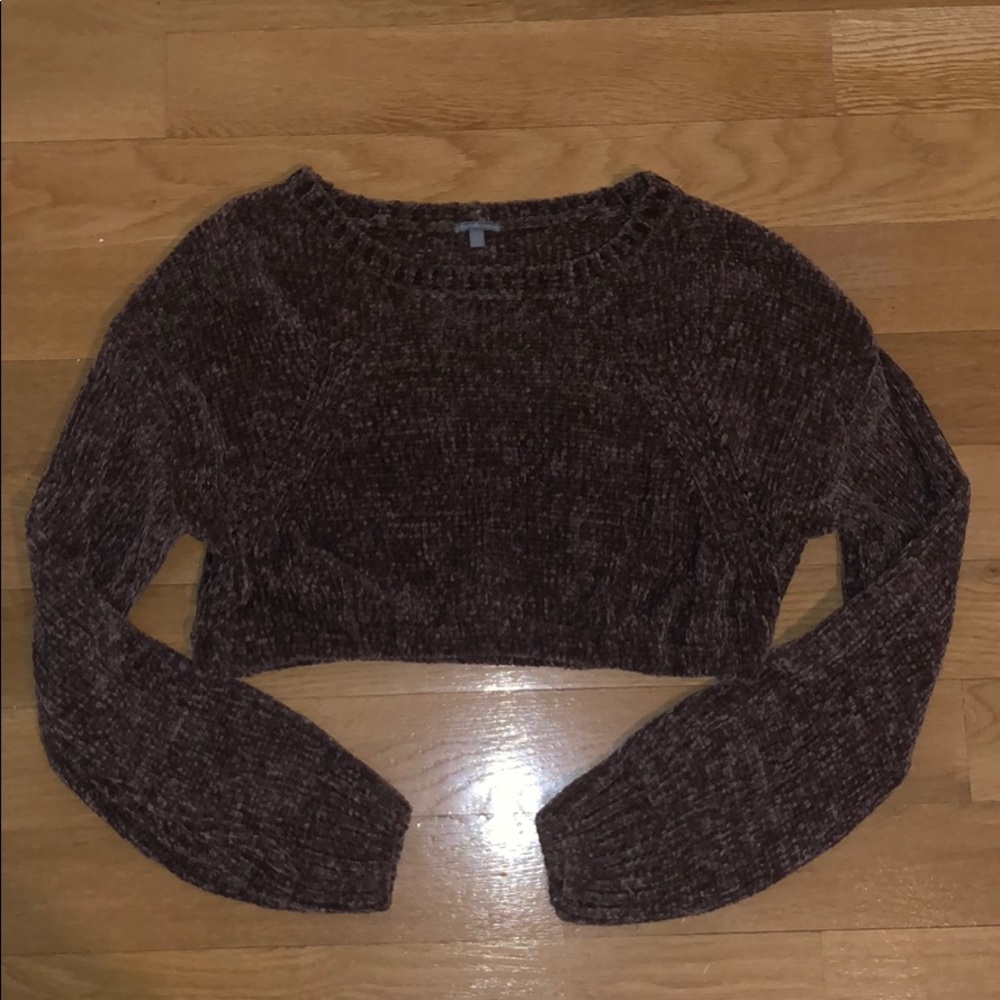 Charlotte Russe chinelle cropped sweater